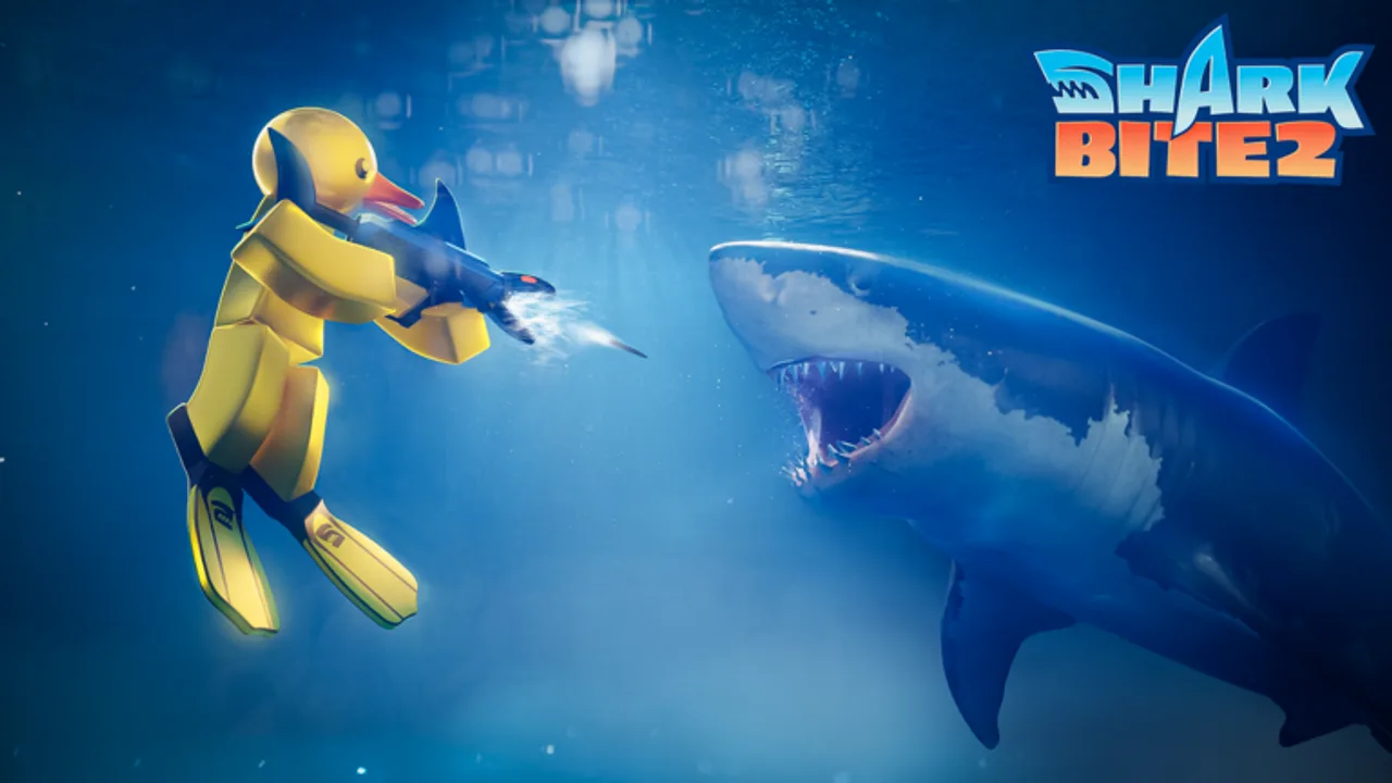 SharkBite 2 Great White hunting a boat on Roblox